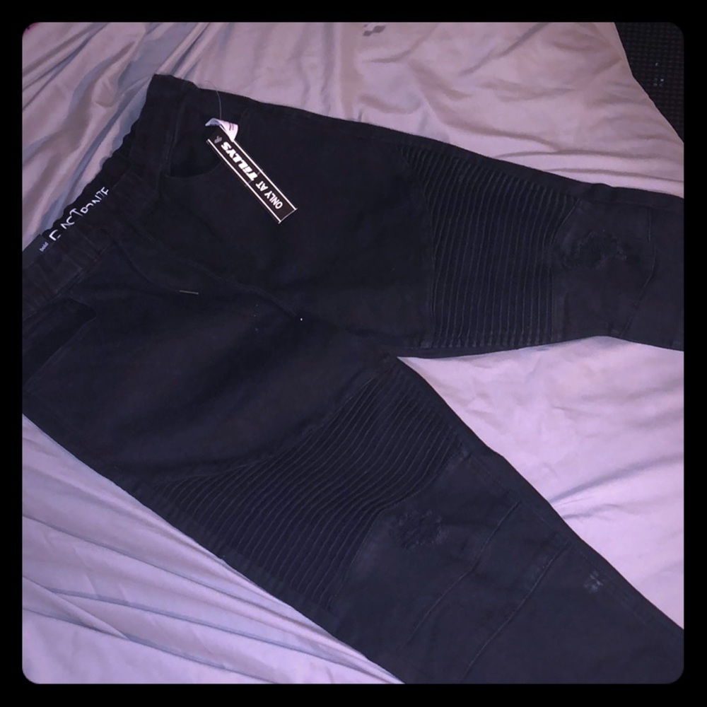 Black Moto Jogger